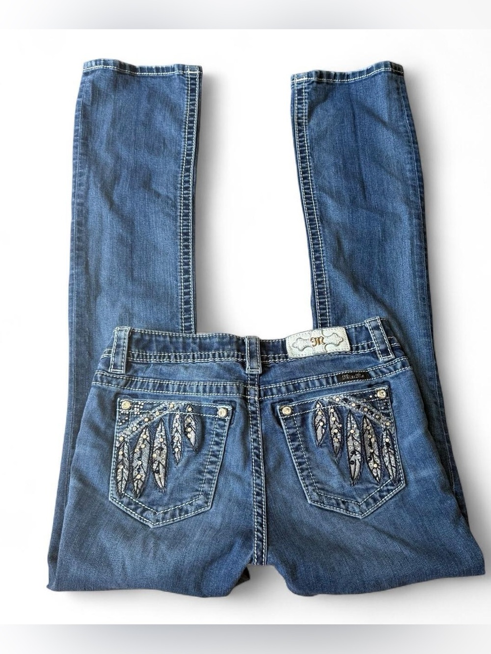 Miss Me low rise embellished bootcut jeans